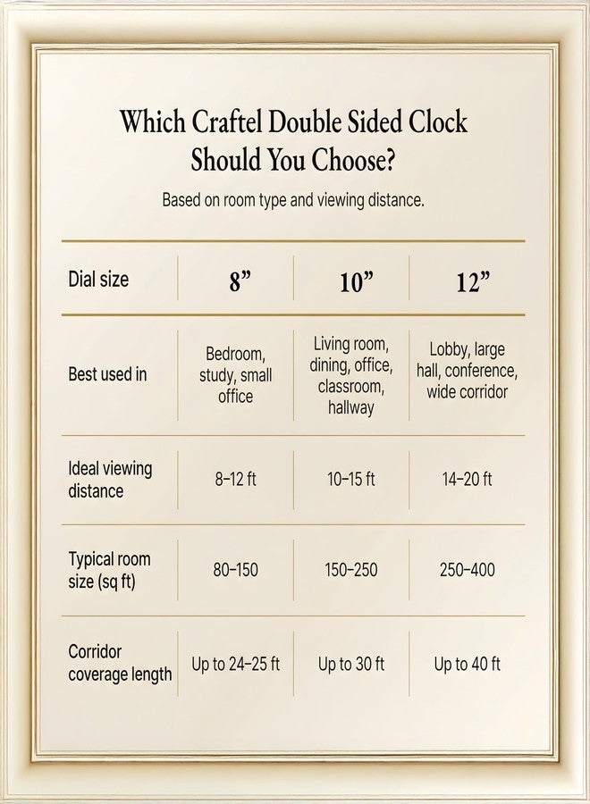 CRAFTEL Metal Analog Double Sided Vintage Station Wall Clock (Dial - 10 Inches, Matte Black) - Image 3